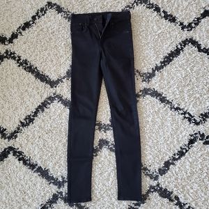 H&M black skinny high waisted jeans 25/32